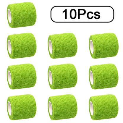 10 Rouleaux de Bande Auto-adhésive Élastique - Bandage Sportif, Tape de Protection pour Articulations (Genou, Doigt, Épaule) et Accessoires Tatouage - BLACKBEARD OUTDOOR INDUSTRIES