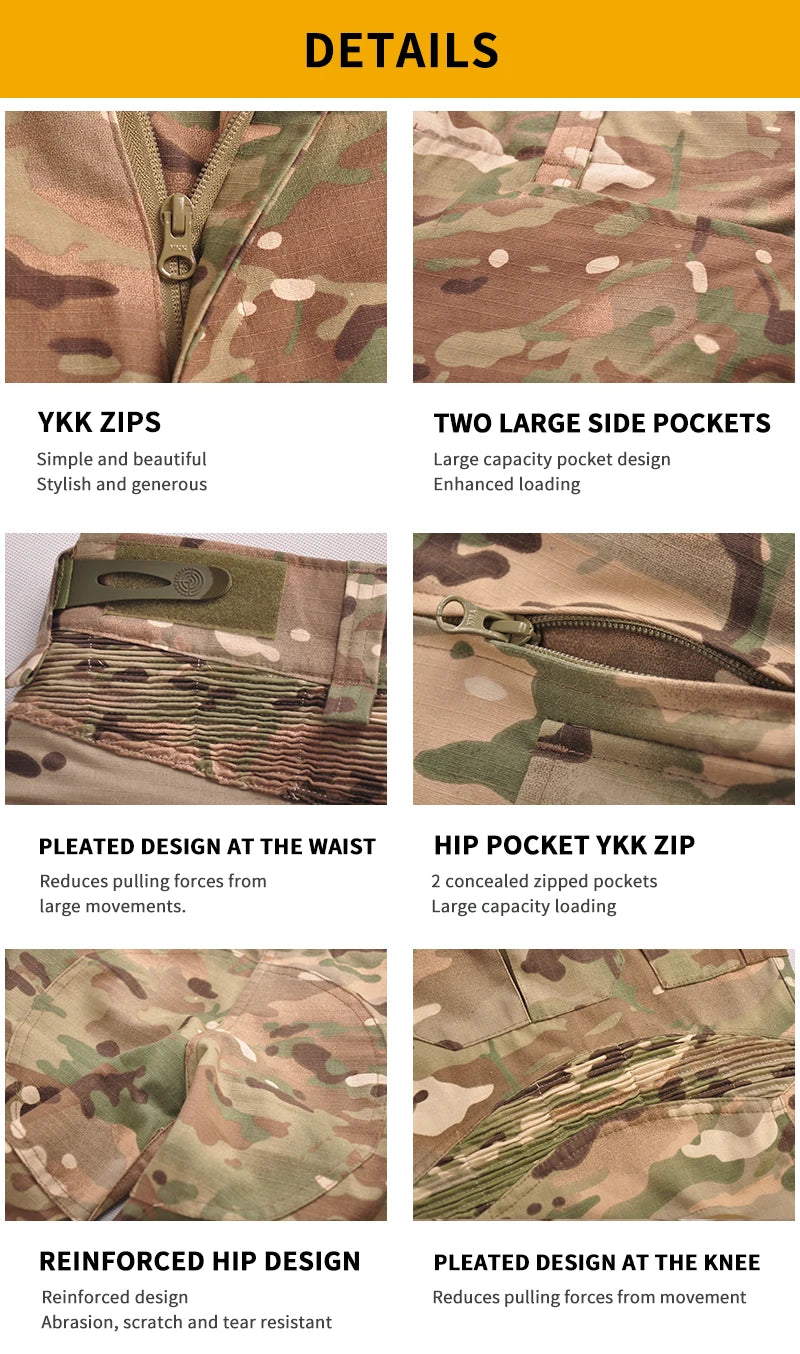 Ensemble Tactique Camouflage CP Gen3 – Uniforme de Combat Homme avec Protections (Coudes & Genoux) pour Chasse, Airsoft et Activités Extérieures - BLACKBEARD OUTDOOR INDUSTRIES
