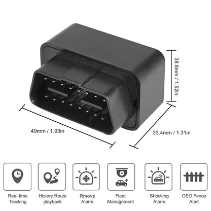 Mini Tracker GPS OBD 2G/4G pour Voiture – Système de Suivi Antivol avec Alarme, Géofencing, App Gratuite pour iOS/Android BLACKBEARD OUTDOOR INDUSTRIES