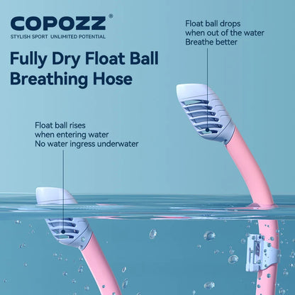 COPOZZ Masque de Plongée Enfant 4–15 ans – Masque Intégral HD Anti-Buée avec Tuba Amovible - BLACKBEARD OUTDOOR INDUSTRIES