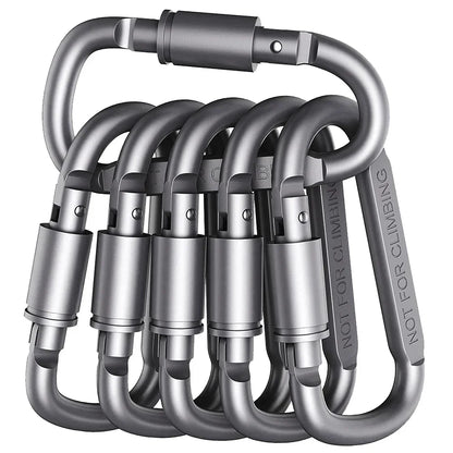 Lot de 6 Mousquetons D-Ring en Alliage d’Aluminium – Accessoires Multifonctions Outdoor - BLACKBEARD OUTDOOR INDUSTRIES