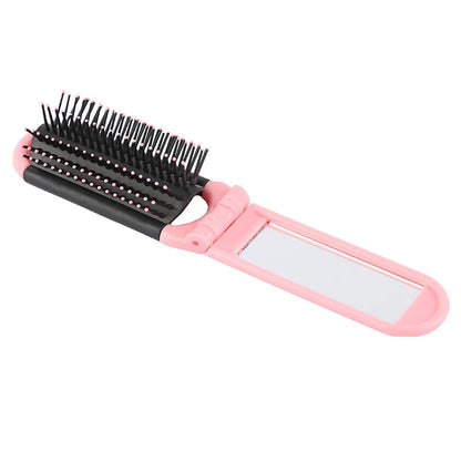Peigne Pliant en Plastique avec Miroir Portable – Peigne de Maquillage Pratique et Élégant, Accessoire de Mode pour Femme, Idéal pour Sac à Main - BLACKBEARD OUTDOOR INDUSTRIES