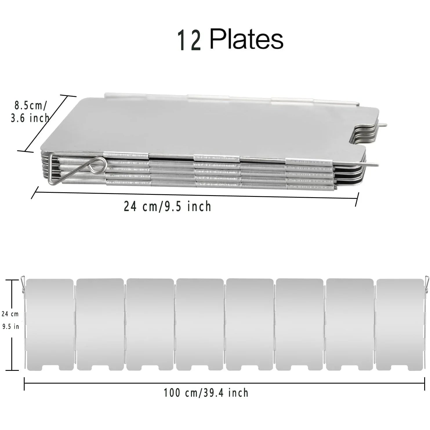 Pare-vent Haut pour Réchaud – Écran Anti-Vent en Aluminium Pliable pour Camping, Cuiseur Extérieur, Pare-Vent pour Réchaud à Butane - BLACKBEARD OUTDOOR INDUSTRIES