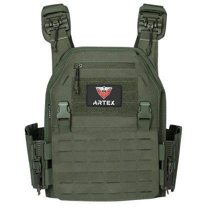 Gilet Tactique ARTEX - Gilet de Combat Léger à Libération Rapide - Porte-Plates 1000D en Polyester avec Système MOLLE - Chaleco Tactico - Gilet Militaire BLACKBEARD OUTDOOR INDUSTRIES