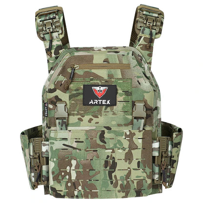 Gilet Tactique ARTEX - Gilet de Combat Léger à Libération Rapide - Porte-Plates 1000D en Polyester avec Système MOLLE - Chaleco Tactico - Gilet Militaire BLACKBEARD OUTDOOR INDUSTRIES
