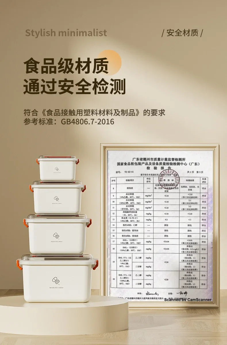Boîte à Médicaments Portable Grande Capacité – Trousse de Premiers Secours Familiale avec Multi-Compartiments Ma boutique
