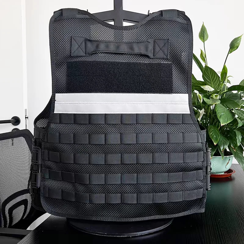 Gilet Tactique Multifonctionnel Noir - Gilet Protecteur Outdoor avec Intérieur Jaune Respirant, Confortable, Réfléchissant et Détachable BLACKBEARD OUTDOOR INDUSTRIES