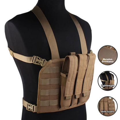 EMERSONGEAR MP7 Chest Rig avec Poche à Magazines – Gilet Tactique MOLLE pour Airsoft, Chasse et Camping - BLACKBEARD OUTDOOR INDUSTRIES