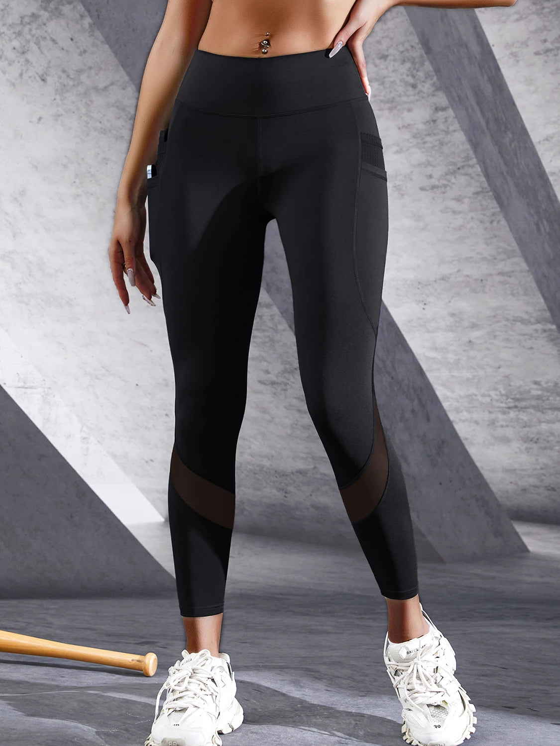 Legging Femme Taille Haute avec Double Poches – Yoga, Fitness et Sports – Pantalon Skinny Patchwork Respirant - BLACKBEARD OUTDOOR INDUSTRIES