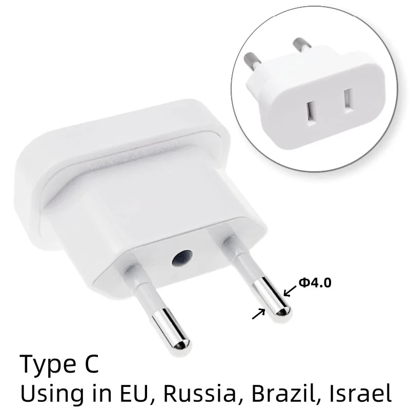 EU Travel Plug Adapter – Convertisseur American CN/US vers EU Euro Power Plug - BLACKBEARD OUTDOOR INDUSTRIES