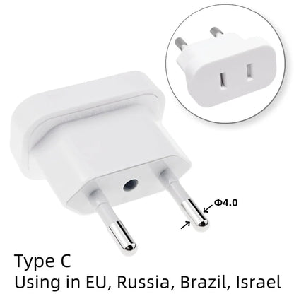 EU Travel Plug Adapter – Convertisseur American CN/US vers EU Euro Power Plug - BLACKBEARD OUTDOOR INDUSTRIES