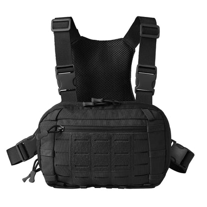 Sac de Poitrine Tactique avec Étui Pistolet – Pouch MOLLE EDC Utility Chest Rig - BLACKBEARD OUTDOOR INDUSTRIES