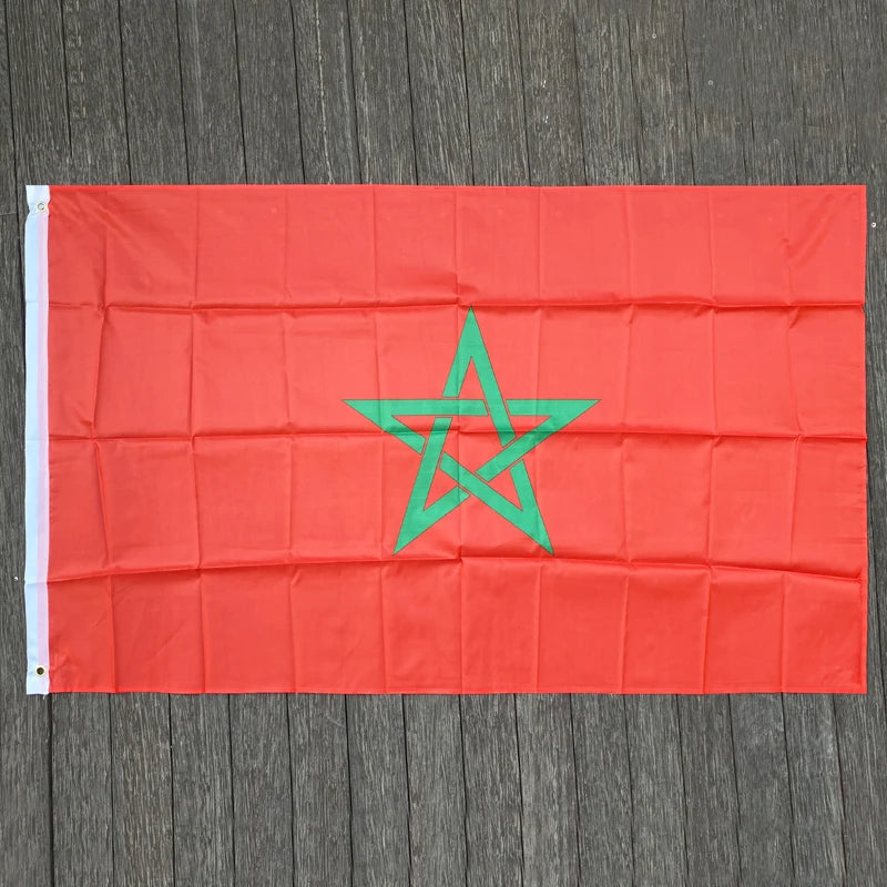 Drapeau du Maroc - 90 x 150 cm - Bannière de décoration murale BLACKBEARD OUTDOOR INDUSTRIES