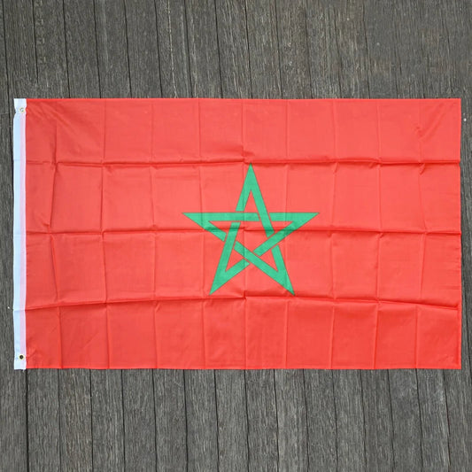 Drapeau du Maroc - 90 x 150 cm - Bannière de décoration murale BLACKBEARD OUTDOOR INDUSTRIES