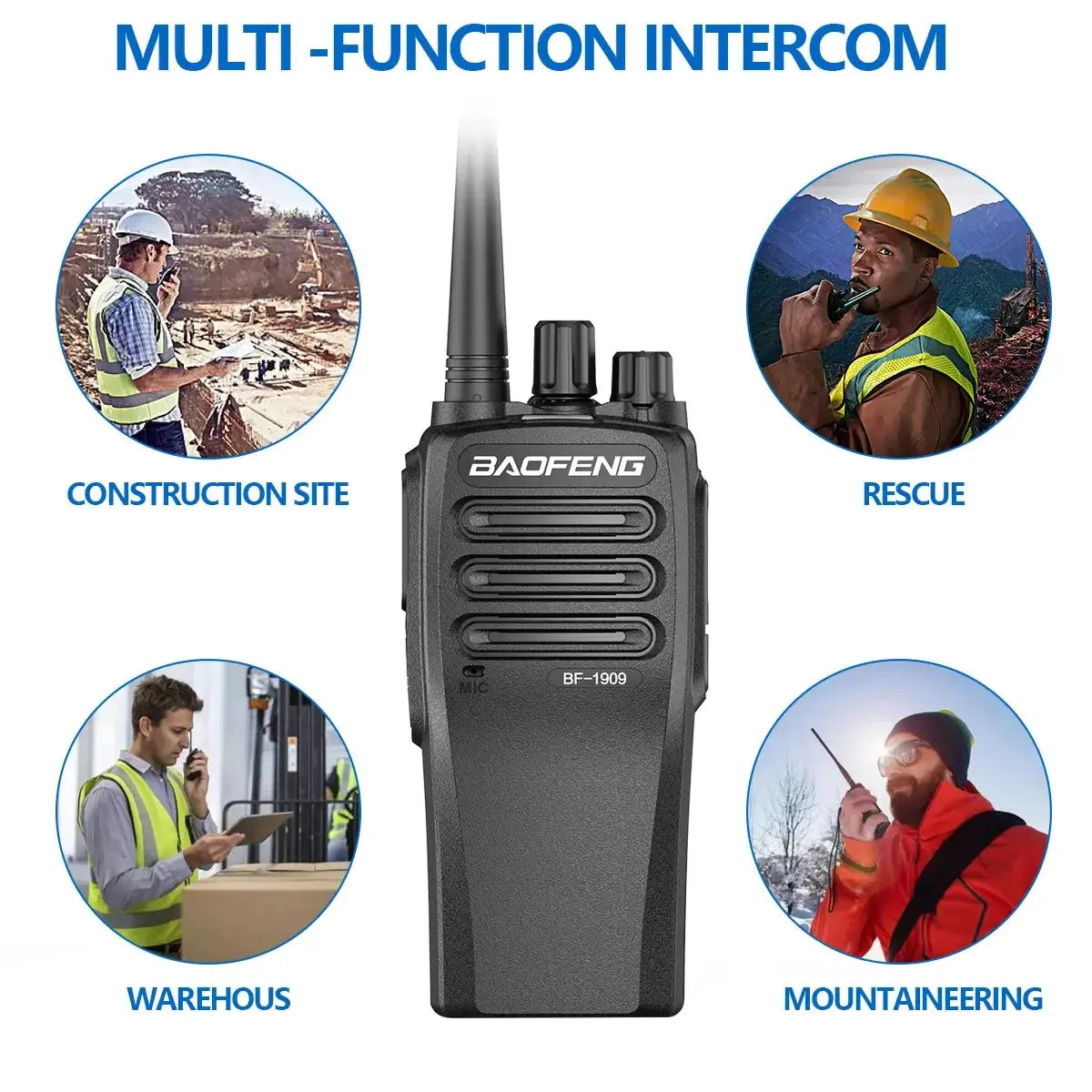 Baofeng BF-1909 10W Talkie-Walkie  UHF 400-470MHz Ma boutique