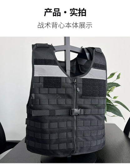 Gilet Tactique de Service Noir - Gilet de Combat Respirant Multifonctionnel pour Patrouille BLACKBEARD OUTDOOR INDUSTRIES