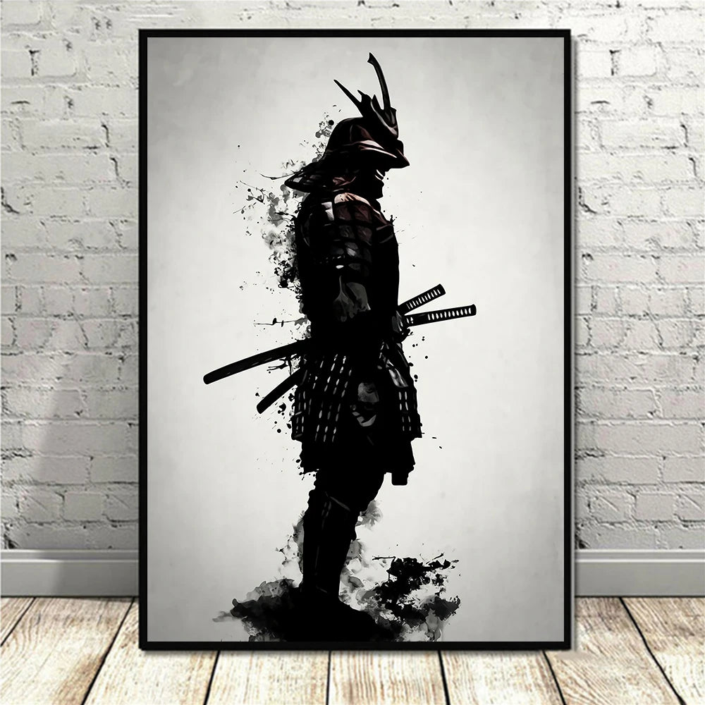 Poster Retro Japon Samurai – Impression sur Toile Canvas - BLACKBEARD OUTDOOR INDUSTRIES