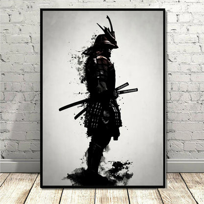 Poster Retro Japon Samurai – Impression sur Toile Canvas - BLACKBEARD OUTDOOR INDUSTRIES