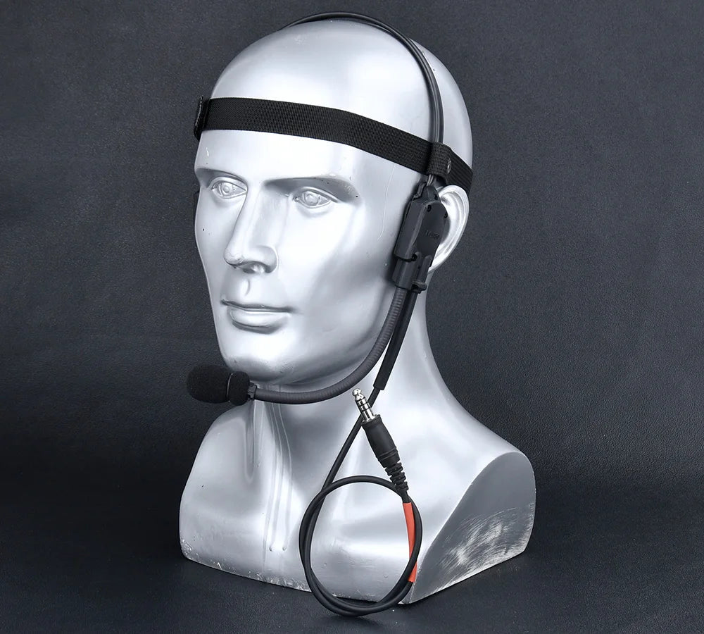 Casque Tactique WADSN MH180-V avec Conduction Osseuse pour Airsoft – Casque de Signalisation avec Microphone pour Interface 7.0 PLUG PTT BLACKBEARD OUTDOOR INDUSTRIES