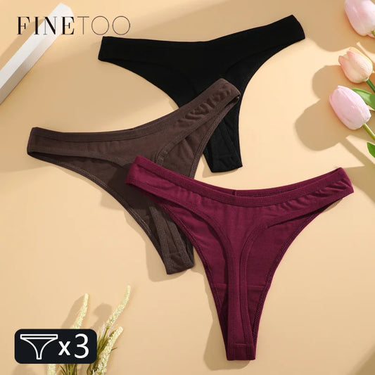 Lot de 3 Strings Femme – Coton Ultra Doux & Invisible | FINETOO - BLACKBEARD OUTDOOR INDUSTRIES