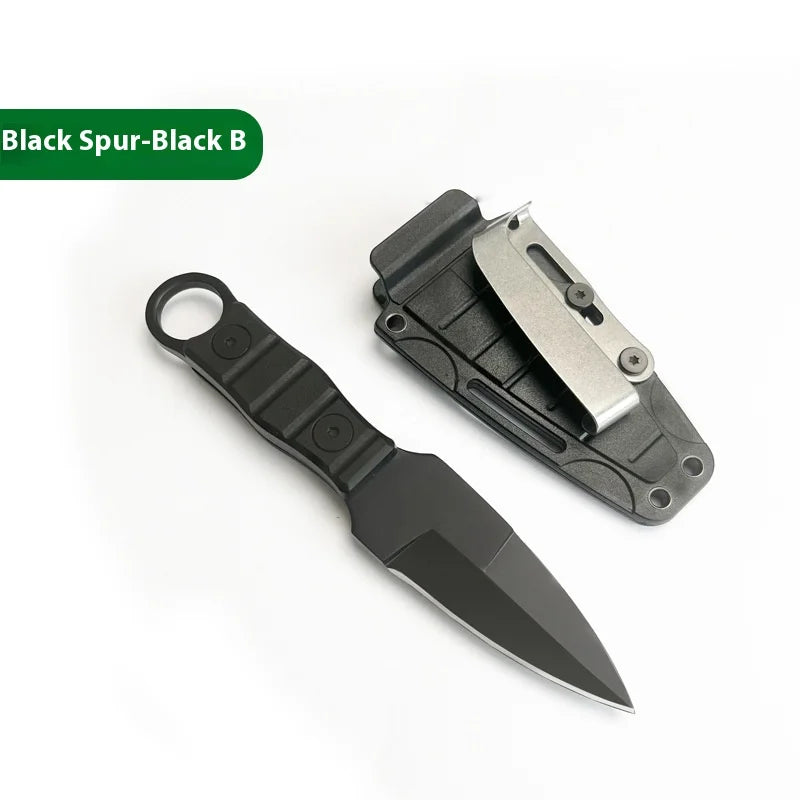 Couteau type kunai – Lame Droite Compacte en Acier Inoxydable Haute Dureté, Couteau Tactique avec Anneau - BLACKBEARD OUTDOOR INDUSTRIES