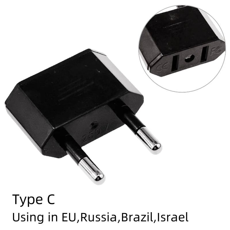 EU Travel Plug Adapter – Convertisseur American CN/US vers EU Euro Power Plug - BLACKBEARD OUTDOOR INDUSTRIES