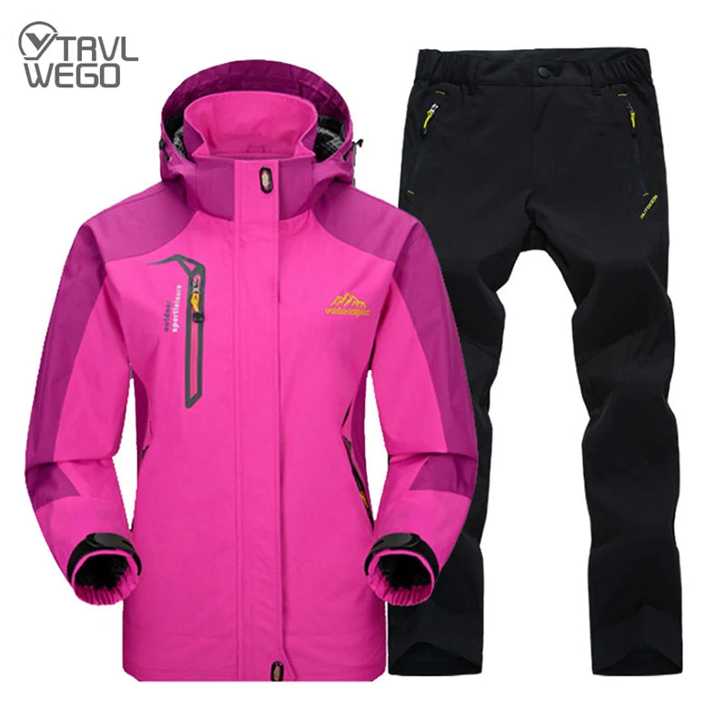 Ensemble Veste & Pantalon de Randonnée Femme TRVLWEGO | Imperméable 20000MM | Coupe-Vent | Outdoor Camping Trekking - BLACKBEARD OUTDOOR INDUSTRIES