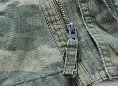 Veste Homme M65 Denim Rétro – Cargo Multi Poches – Style Militaire Outdoor Casual - BLACKBEARD OUTDOOR INDUSTRIES
