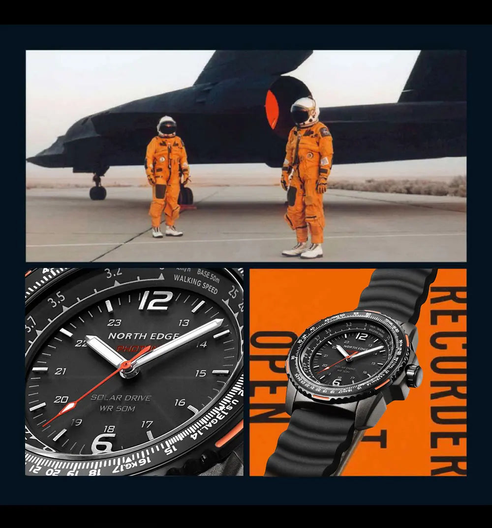 Montre Homme Digitale Militaire NORTH EDGE PHOTON – Sportive, Étanche 50M, Solaire et Lumineuse - BLACKBEARD OUTDOOR INDUSTRIES