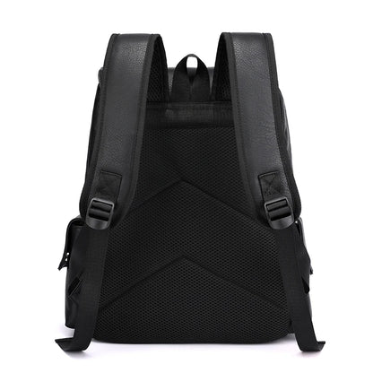 Sac à Dos Homme en Cuir PU – Élégant & Fonctionnel | Ordinateur Portable & École | 20–35L - BLACKBEARD OUTDOOR INDUSTRIES