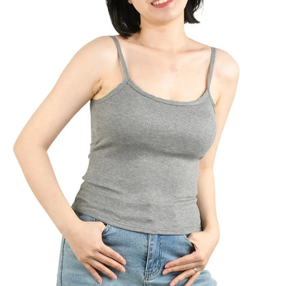 Débardeur Femme à Bretelles Fines avec Coques | Camisole Rembourrée Été – Sport & Casual | S-XL - BLACKBEARD OUTDOOR INDUSTRIES