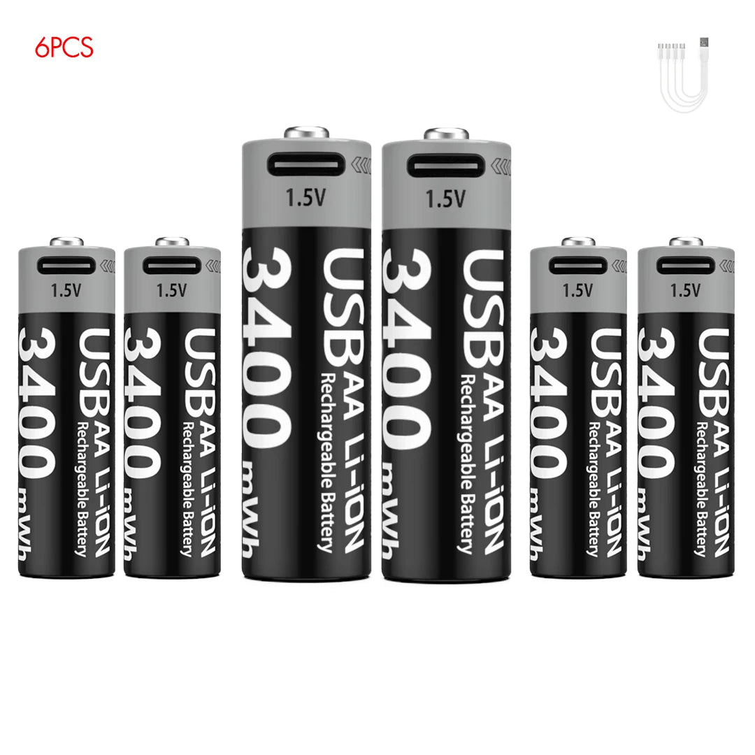 batterie rechargeable MATOV AA 1,5 V 3400mWh Ma boutique