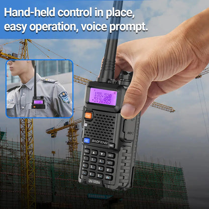 Baofeng UV-5R – Radio Bi-Bande VHF/UHF | 128 Canaux, Jusqu'à 15 km de Portée, Lampe LED et FM Ma boutique