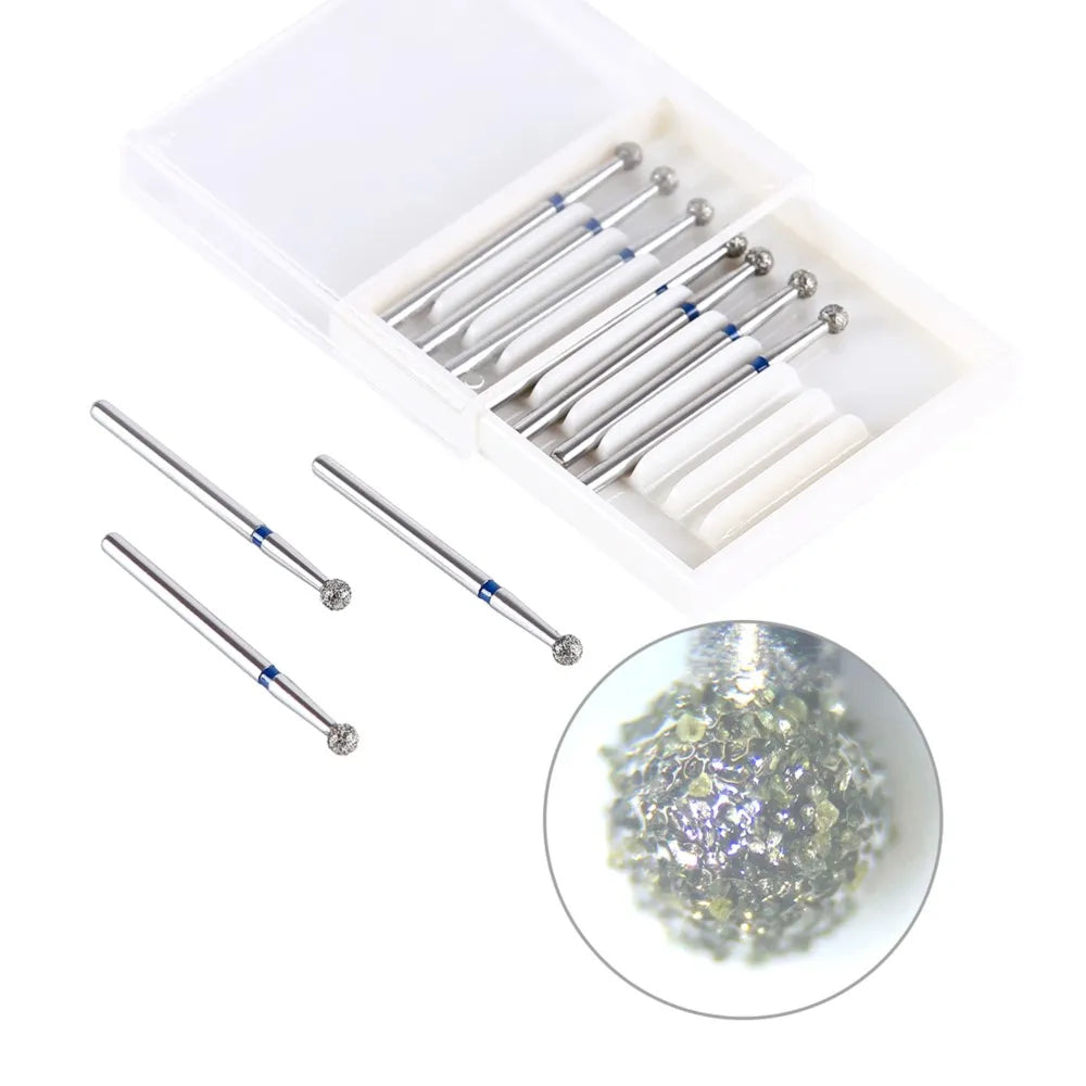 AZDENT 10 pcs Fraises Diamantées Dentaires – Type Boule FG 1,6 mm, 25 mm pour Turbine Haute Vitesse Ma boutique