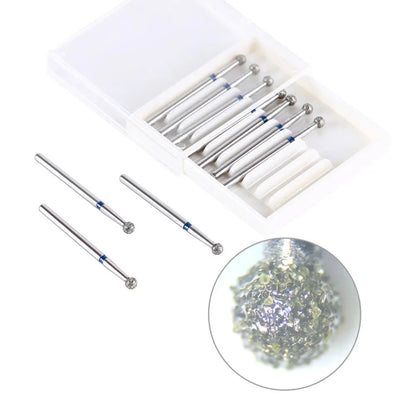 AZDENT 10 pcs Fraises Diamantées Dentaires – Type Boule FG 1,6 mm, 25 mm pour Turbine Haute Vitesse Ma boutique