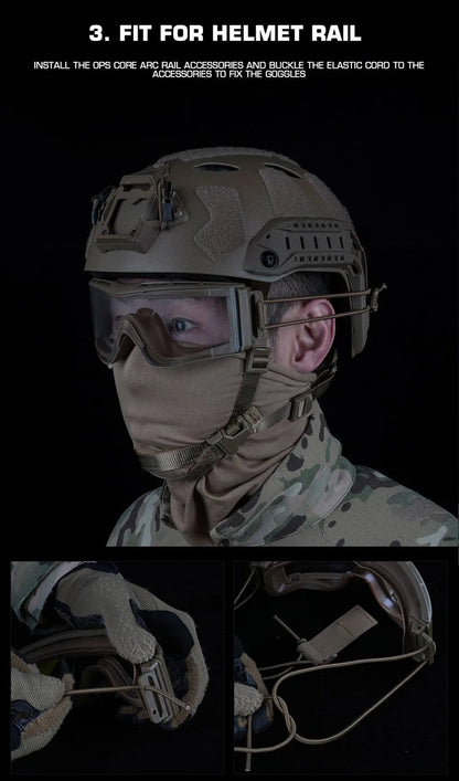 Lunettes Tactiques W810 – Protection Balistique Anti-UV – Antipoussière et Antivent – Pour Airsoft, Moto, Ski, Randonnée et Tir - BLACKBEARD OUTDOOR INDUSTRIES
