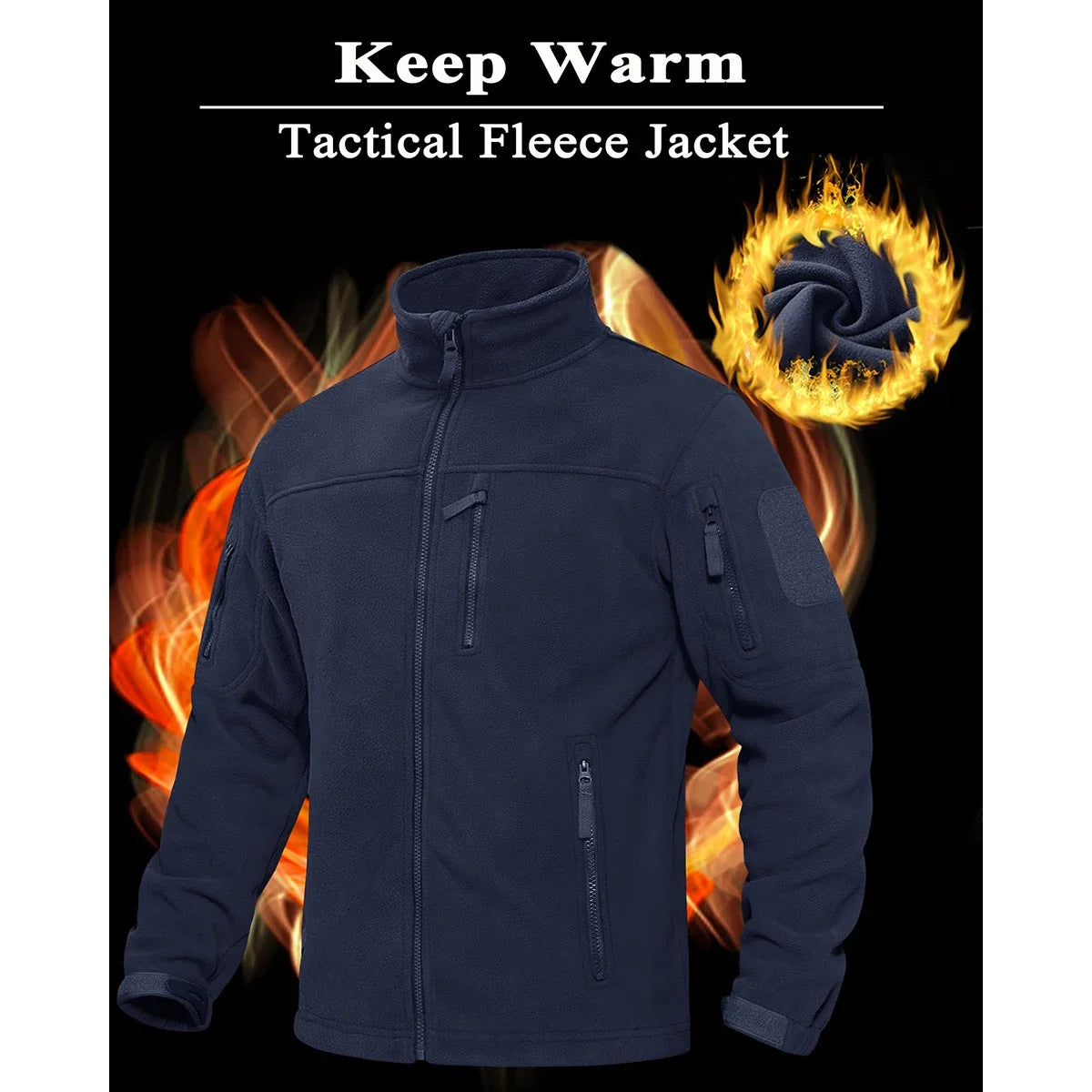 Veste Softshell Tactique Homme – Veste en Fleece Zippée, Chaude, Coupe-Vent et Multifonctionnelle avec Poches Zippées – Idéale pour le Randonnée, le Travail en Extérieur et les Activités en Plein Air BLACKBEARD OUTDOOR INDUSTRIES