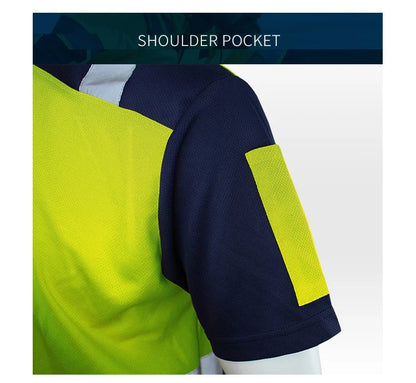 T-shirt de Sécurité Haute Visibilité – Été Respirant & Séchage Rapide Manches Courtes | Tissu Réfléchissant | Polyester Léger | Tailles L à XXXL - BLACKBEARD OUTDOOR INDUSTRIES