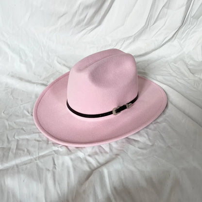 Chapeau Vintage Western Cowboy Unisexe – Style Gentleman & Cowgirl, Large Bord en Cuir – Jazz Cloche Sombrero Élégant pour Homme & Femme - BLACKBEARD OUTDOOR INDUSTRIES