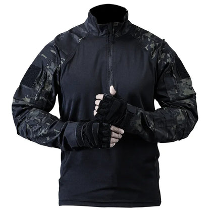T-shirt Tactique Homme – Manches Longues Airsoft | Paintball | Militaire | Camo | Séchage rapide - BLACKBEARD OUTDOOR INDUSTRIES
