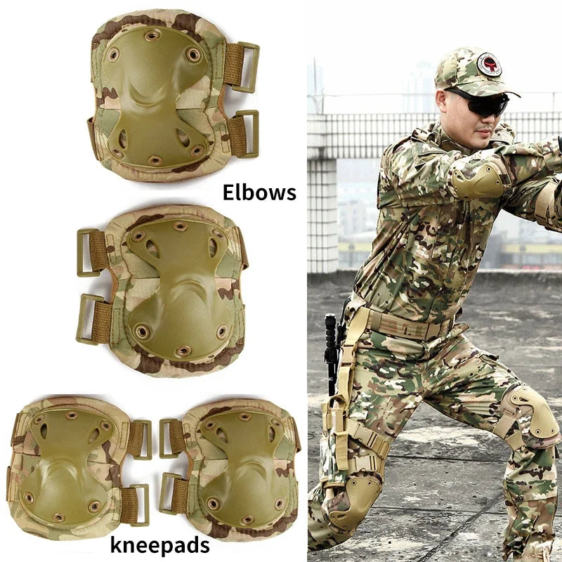 Genouillères et Coudières Tactiques Militaires – Protection Haute Performance pour Airsoft, Chasse, Sports et Entraînements - BLACKBEARD OUTDOOR INDUSTRIES
