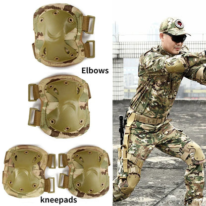 Genouillères et Coudières Tactiques Militaires – Protection Haute Performance pour Airsoft, Chasse, Sports et Entraînements - BLACKBEARD OUTDOOR INDUSTRIES