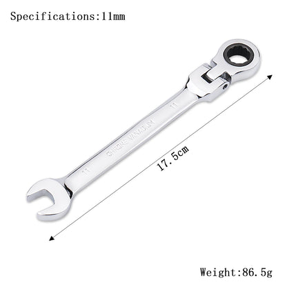 Clé à Cliquet Flexible 72 Dents en Acier Chrome Vanadium – 6 à 27 mm - BLACKBEARD OUTDOOR INDUSTRIES