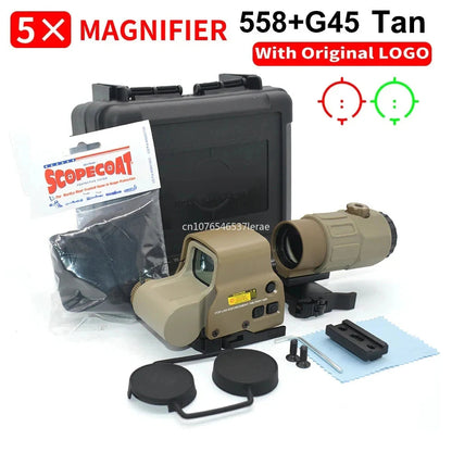 Viseur Holographique 558 avec Magnificateur G33/G43 3X ou G45 5X – Lunette Tactique pour Rail 20 mm – Airsoft, Chasse, Tir Ma boutique