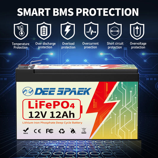 Batterie Lithium Fer Phosphate (LiFePO4) 12V 12Ah avec BMS - BLACKBEARD OUTDOOR INDUSTRIES