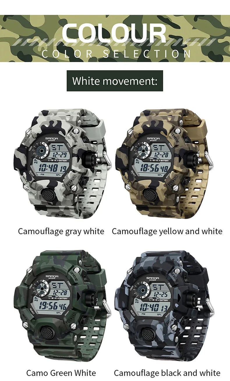 SANDA 2183 – Montre Électronique Homme - BLACKBEARD OUTDOOR INDUSTRIES