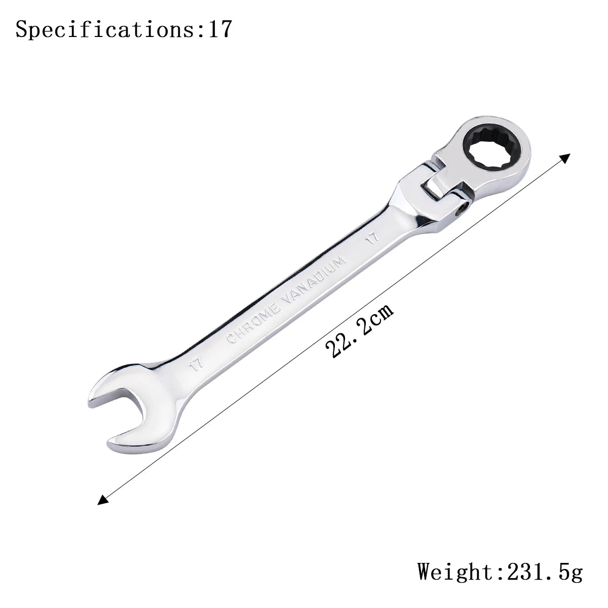 Clé à Cliquet Flexible 72 Dents en Acier Chrome Vanadium – 6 à 27 mm - BLACKBEARD OUTDOOR INDUSTRIES
