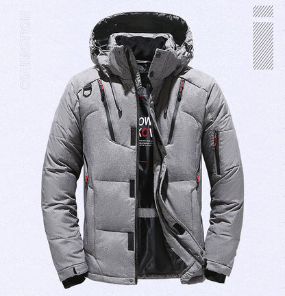 Veste Doudoune Homme en Duvet Blanc - Parka Hivernale Windproof, Chaude et Confortable, Avec Capuche Détachable BLACKBEARD OUTDOOR INDUSTRIES