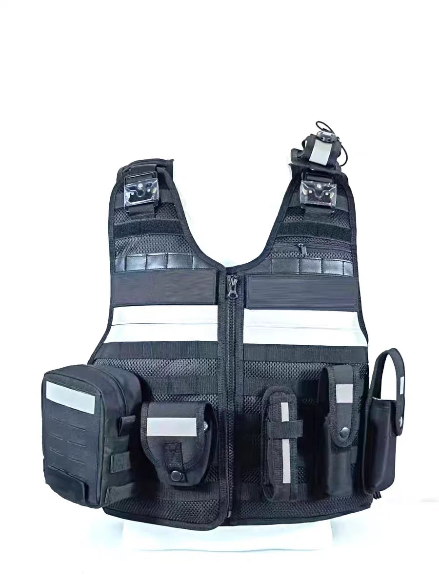 Gilet Tactique Multifonctionnel Noir - Gilet Protecteur Outdoor avec Intérieur Jaune Respirant, Confortable, Réfléchissant et Détachable BLACKBEARD OUTDOOR INDUSTRIES