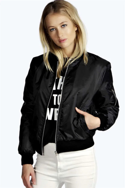 Veste Courte Femme Style Vintage | Bomber Slim à Fermeture Zippée | Col Rond | Automne / Hiver - BLACKBEARD OUTDOOR INDUSTRIES